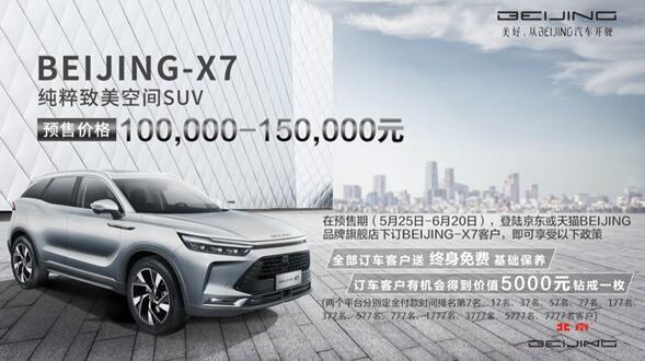 预售价10万-15万预订享好礼 BEIJING-X7全面接受预订